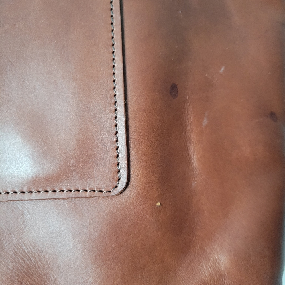 Hand Crafted Leather Pinup Sexy Girl Lined Tote - Picture 2 of 4